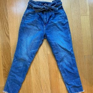 Hollister Curvy Ultra HighRise PaperBag Mom Jeans